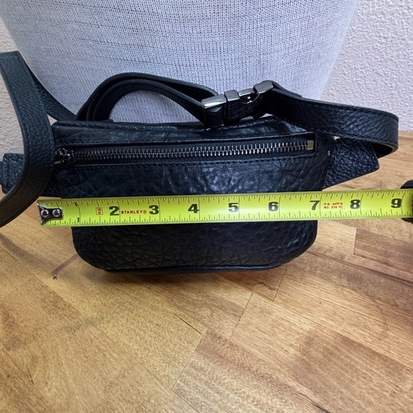 Status Anxiety Best Lies Black Bubble Leather Bum Bag Belt Bag - Picture 12 of 13